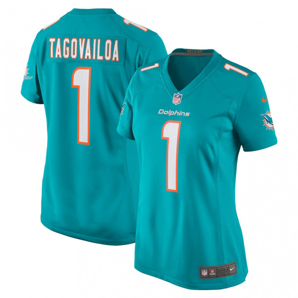 Tua Tagovailoa Miami Dolphins Nike Women's Game Jersey - Aqua-GridironStore